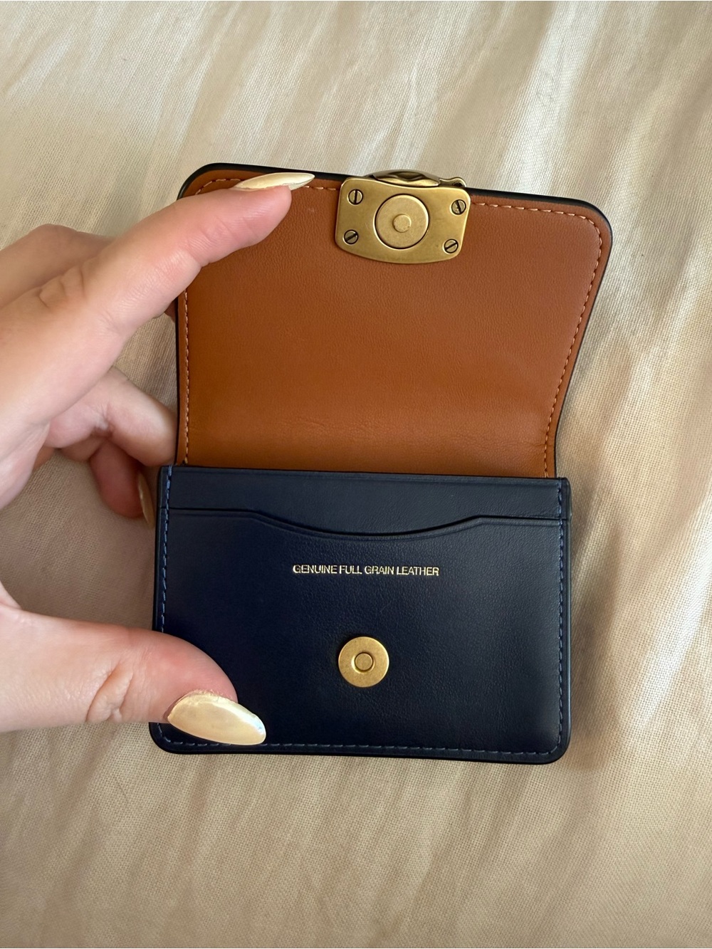Coach Navy Bandit Card Case - Picture 3 of 4